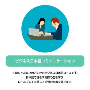 ビジネス日本語コミュニケーション　中級レベル以上の方向けのビジネス日本語コースです
